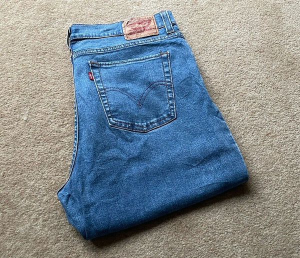 Womens Levis Jeans 512 Loose Fit W 32 L 28 Blue Denim Red Tab C2