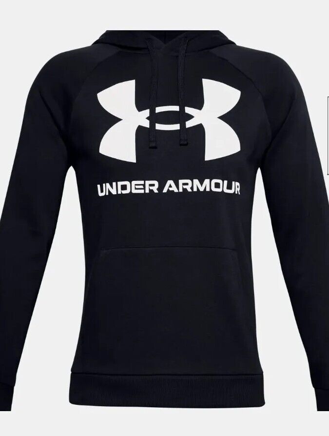 UNDER ARMOUR Hoodie Sweatshirt Mens S Coldgear Black Loose Fit
