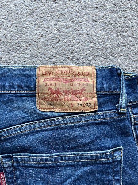 LEVIS 510 JEANS Mens W 34 L 32  vintage blue denim red tab regular fit A129