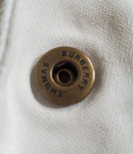 Burberry Trench Coat Mac Womens M Ivory Lightweight Belted - Was £650