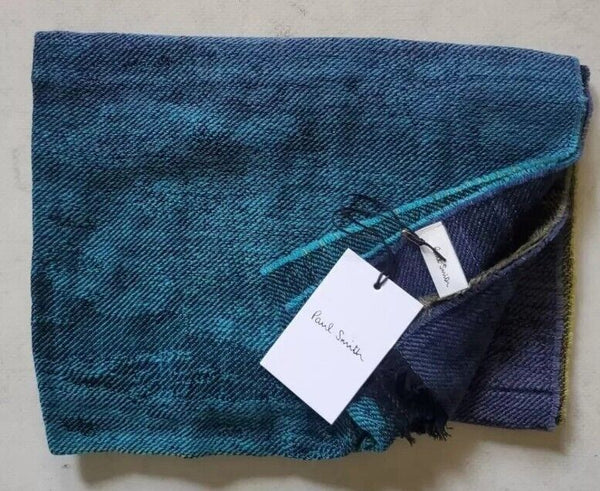 PAUL SMITH Pashmina Scarf Shawl Cashmere Artist Fade Made in UK Rrp £189