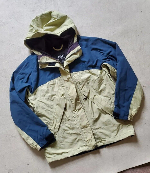 HELLY HANSEN JACKET COAT Mens S Helly Tech Hooded Mesh Lining Sand Blue