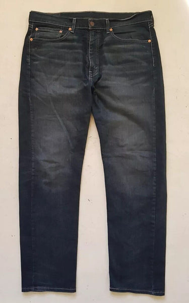 LEVIS 505 Jeans Mens W 36 L 32 Vintage Blue Stretch Denim Red Tab Regular Fit