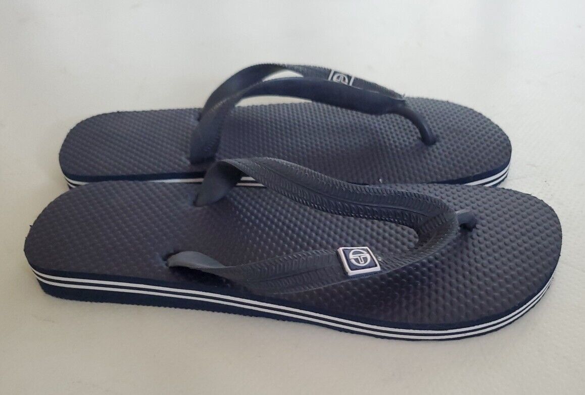 SERGIO TACCINI Sandals Flip Flops Womens Uk 5 Eu 38 Navy White New With Tags