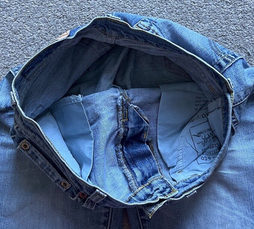 LEVIS 524 Jeans Mens W 28 L 30  Vintage Blue Denim Red Tab Regular Fit A123