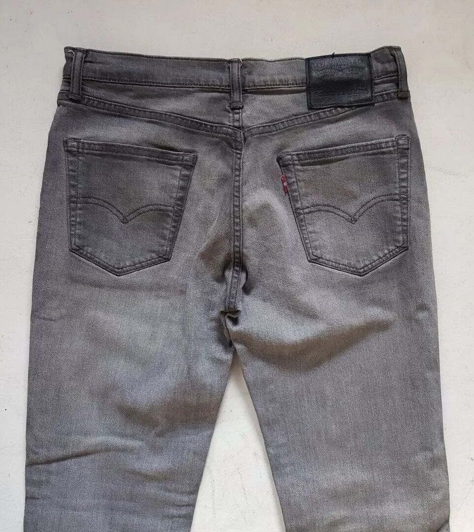 LEVIS 511 Jeans Mens W 32 L 32 Vintage Grey Stretch Denim Red Tab Slim Fit