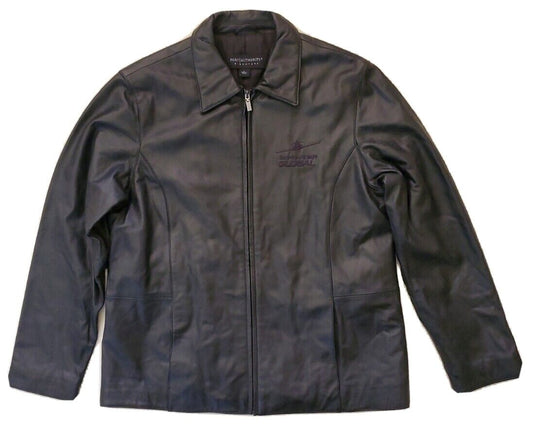 Vintage Leather Jacket Womens L Bombardier Port Authority Black Unworn Very Rare