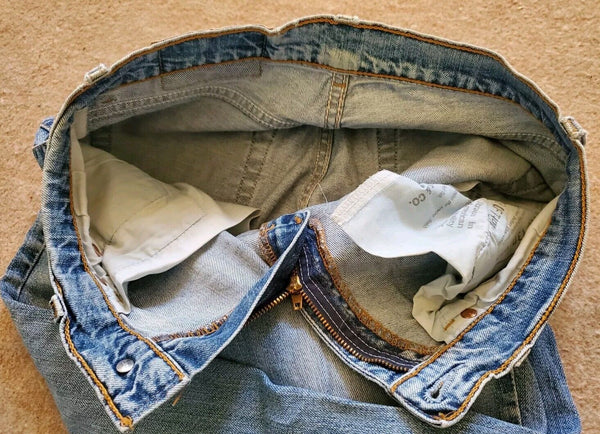 LEVIS 525 Cropped Jeans Womens W26 L24 vintage blue denim red tab