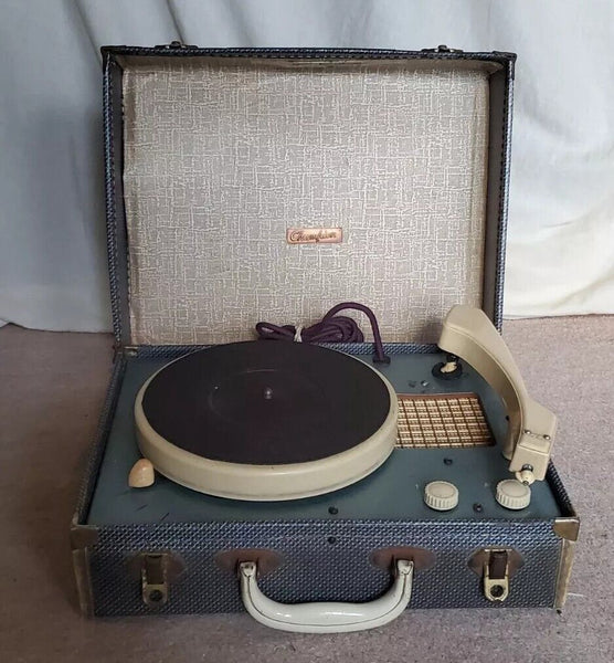 Vintage Champion Turntable Portable Record Player 1960's - Read Description
