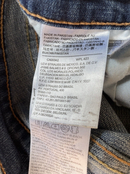 Womens Levis Jeans 542 Skinny W 26 L 32 Blue Denim Red Tab C4