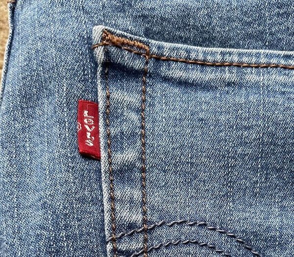 Womens Levis Jeans 512 Loose Fit W 32 L 28 Blue Denim Red Tab C2