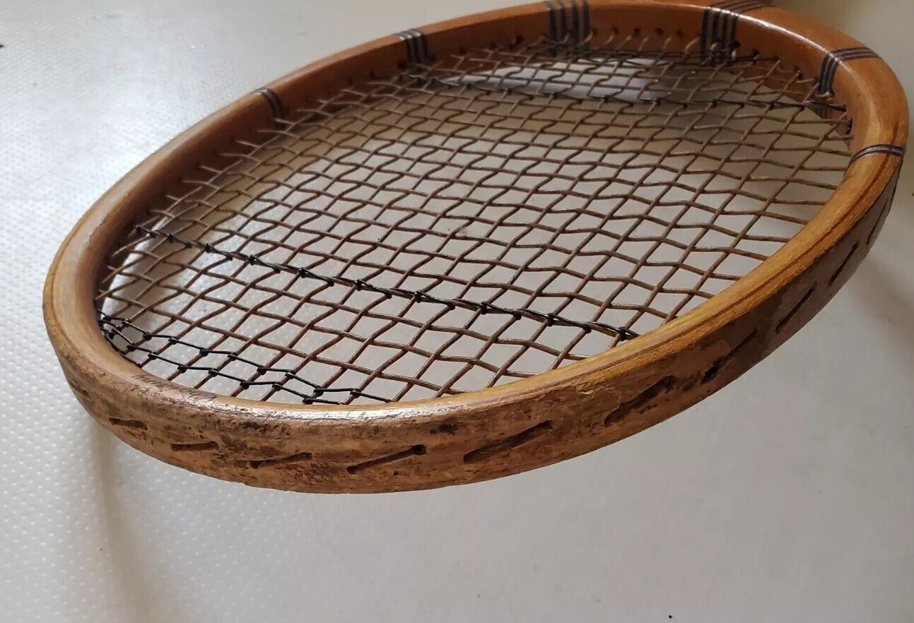 Vintage Antique AG Spalding Tennis Racket Balmoral 1940's With Original Press