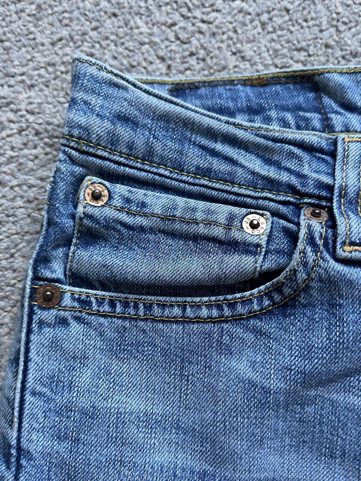 LEVIS 524 Jeans Mens W 28 L 30  Vintage Blue Denim Red Tab Regular Fit A123