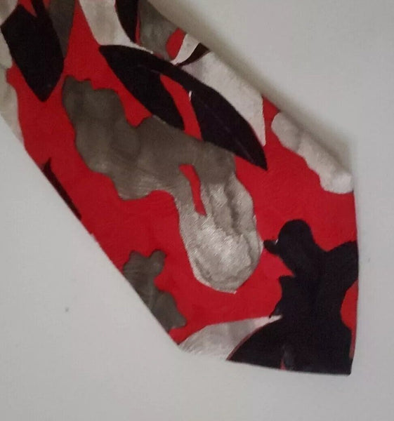 VINTAGE SILK TIE Made in Italy - Reflex Duran Duran Colours Genuine 80's