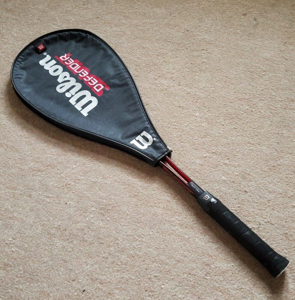 WILSON DEFENDER Squash Racket Anti-Vibe Aerodynamic Red Black With Cover