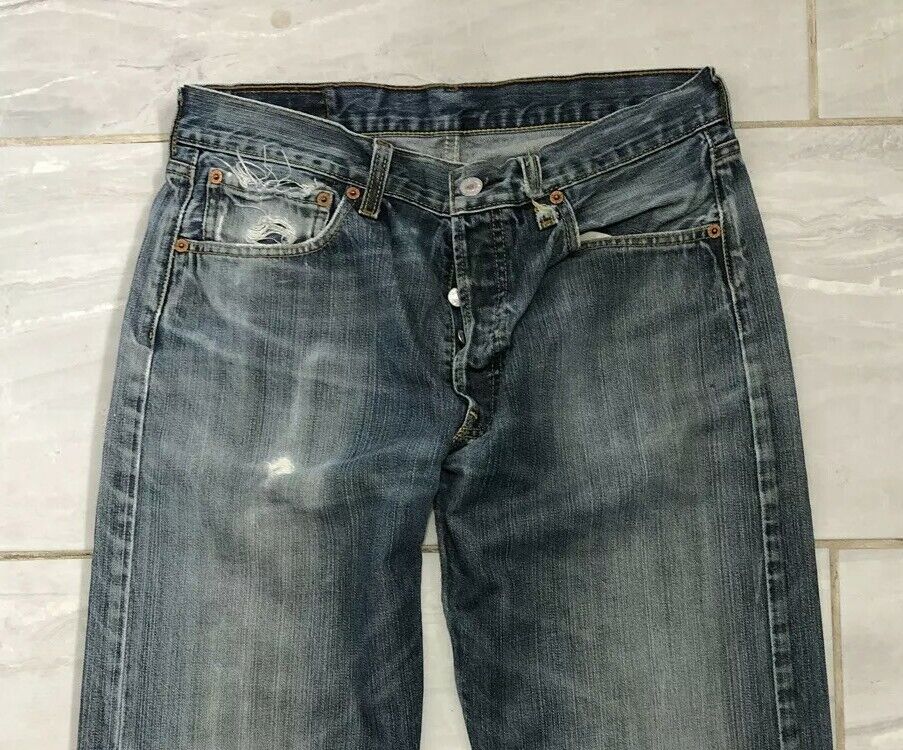 Vintage Levis 501 Jeans Mens W 32 L 30 Blue Denim No 105