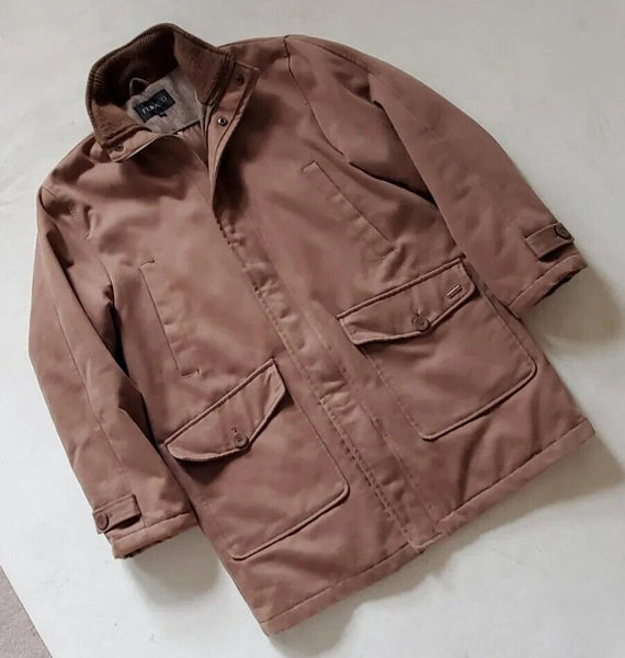 FERAUD Field Jacket Coat Mens M Tan Finest Italian Gaberdine Fabric