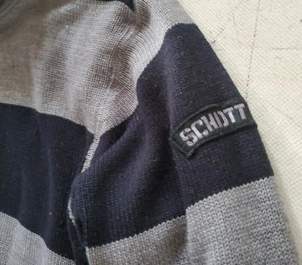 SCHOTT Jacket Coat Reversible Mens XL Black Grey Hooded Waterproof and Knit