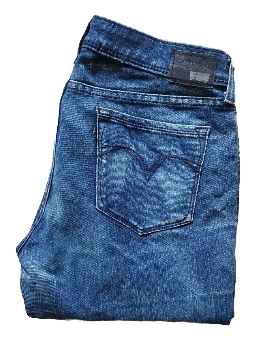 Womens Levis Jeans Demi Curve Skinny W 30 L 32 Blue Denim Red Tab C1