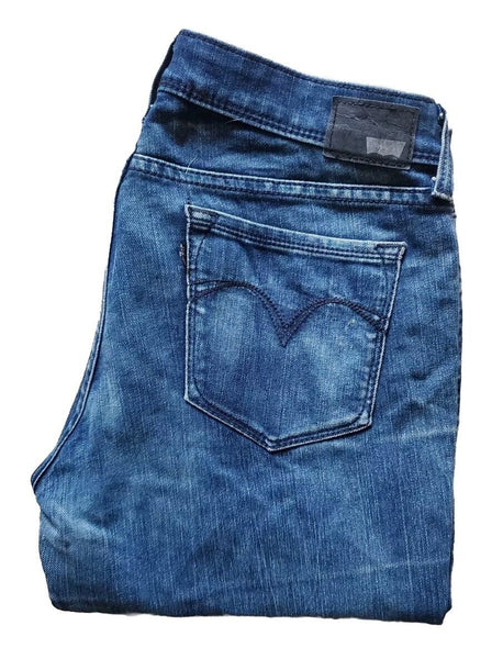Womens Levis Jeans Demi Curve Skinny W 30 L 32 Blue Denim Red Tab C1