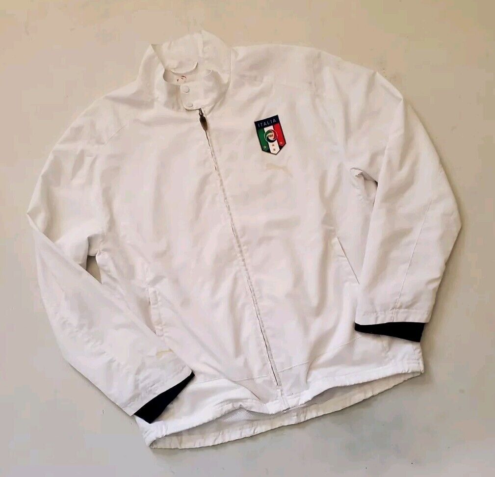 Puma Italy Italia Jacket Coat Mens XL Fifa World Cup Brazil 2014 White