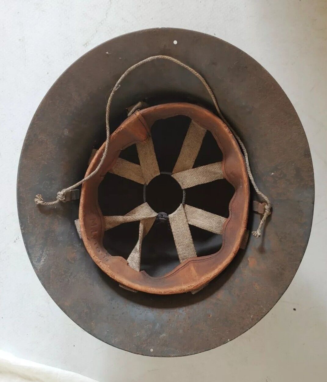 WW2 British Home Front Fire Wardens Helmet SMLD 1941 Inc Lining Zuckerman