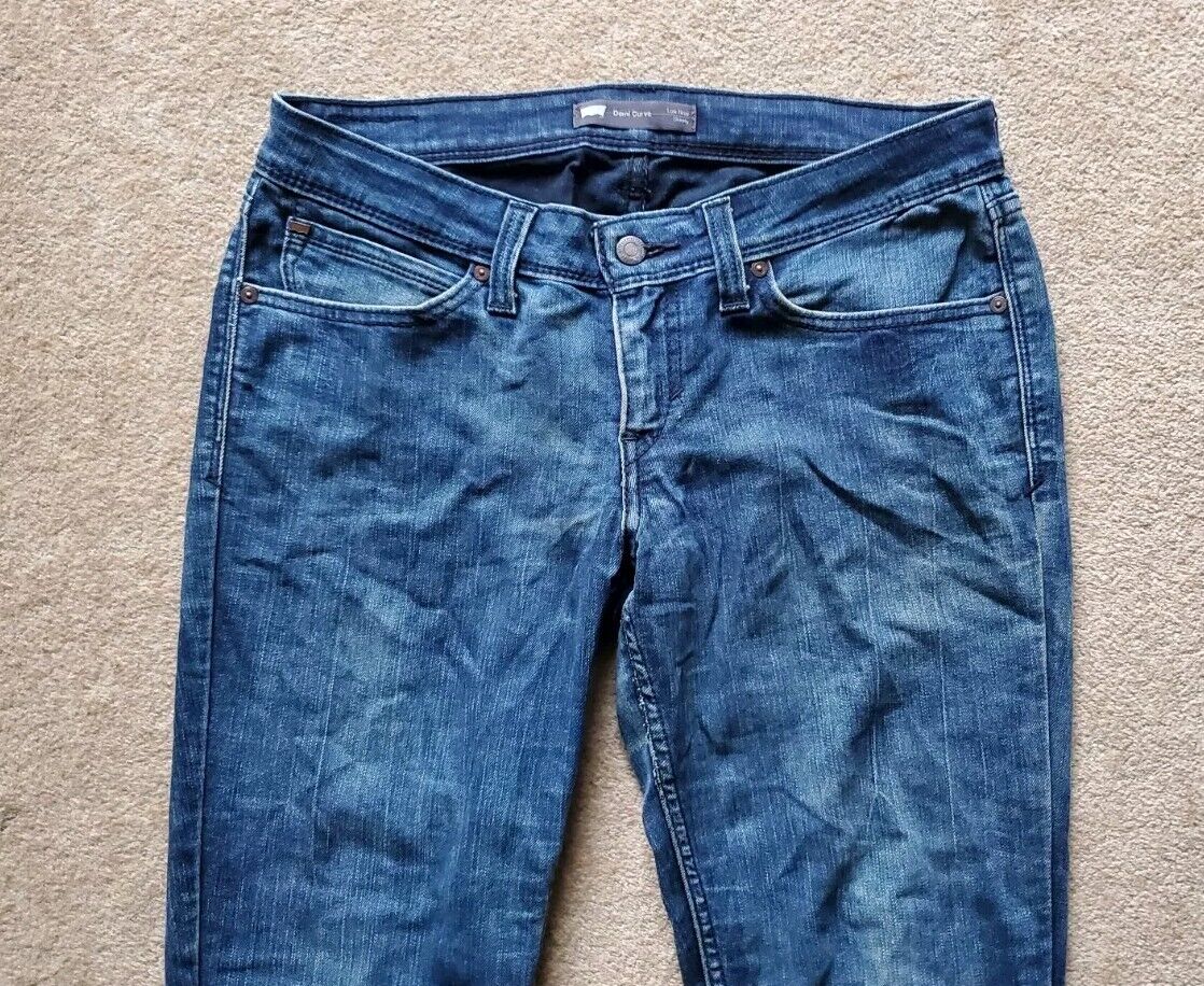 Womens Levis Jeans Demi Curve Skinny W 30 L 32 Blue Denim Red Tab C1