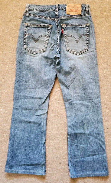 LEVIS 525 Cropped Jeans Womens W26 L24 vintage blue denim red tab