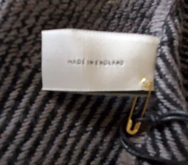 PAUL SMITH SCARF Mens Cashmere Wool XL Size Monochrome Fade Made in UK