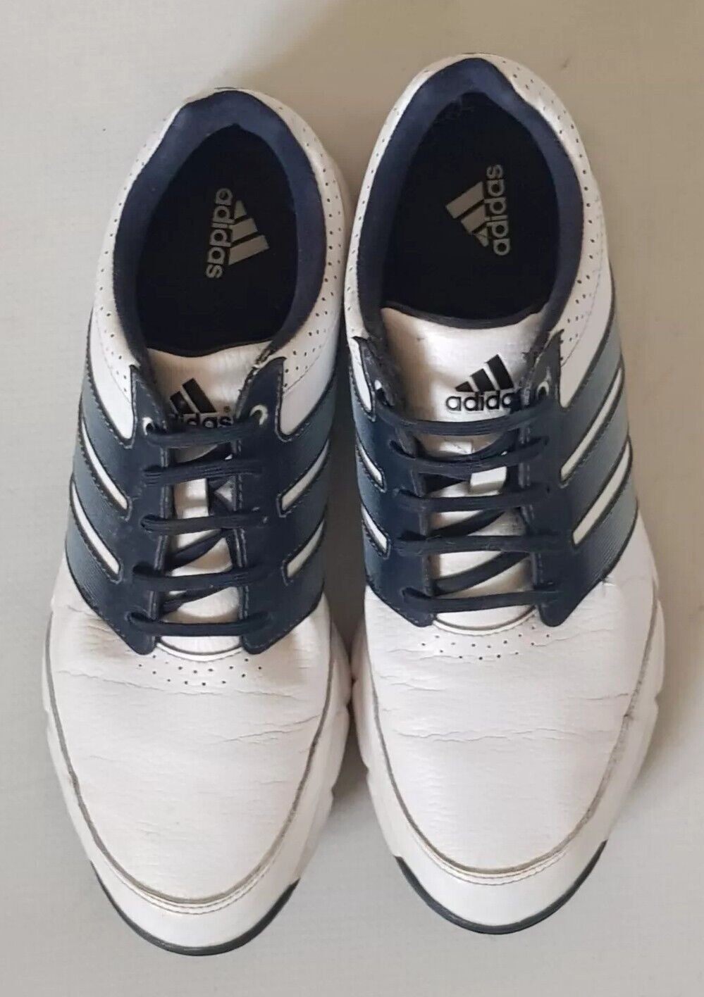 ADIDAS Response Light Golf Shoes Womens UK 7 EU 40.5 White Blue Leather Spikes