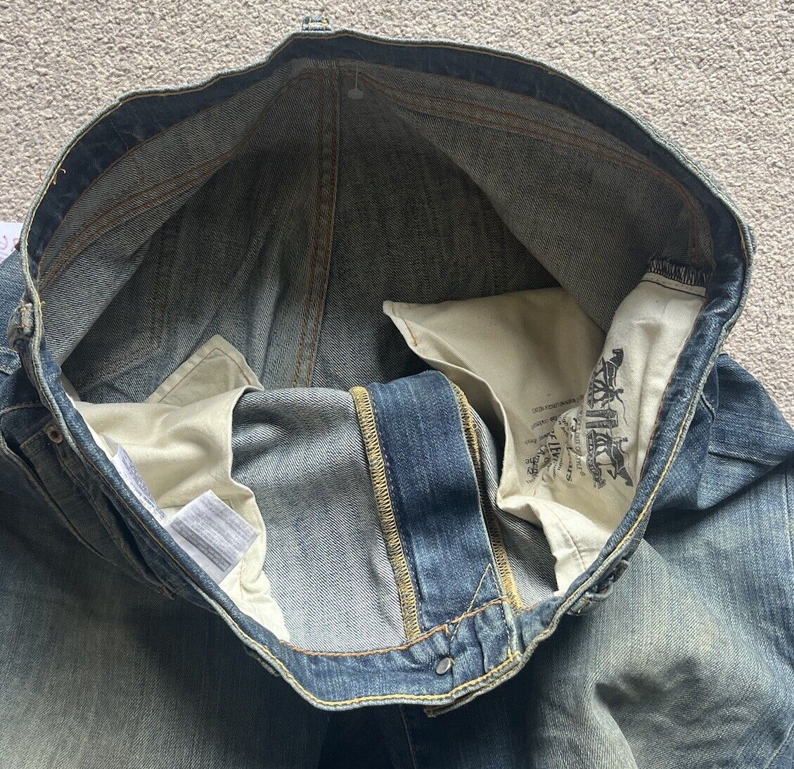 LEVIS 751 Jeans Mens W 36 L 32 vintage blue denim red tab regular fit A147