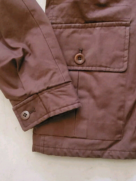 PAUL SMITH Jacket Field Coat Mens M Reg Fit Padded Mocha Brown Rrp £475