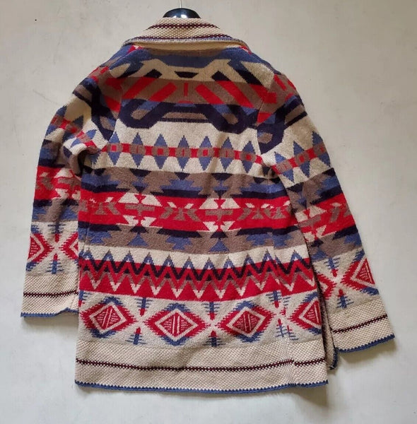 Vintage Handknit Cardigan Womens S By Eskimo Y2k Jacquard Coat