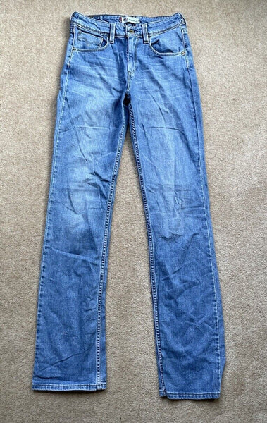 Womens Levis Jeans 627 Straight Fit W 27 L 34 Blue Denim Red Tab C6