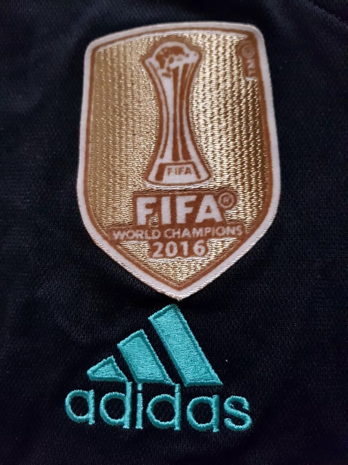 Ronaldo 7 Real Madrid 2017 18 Away  Shirt Mens L Black Champions Gold Patch