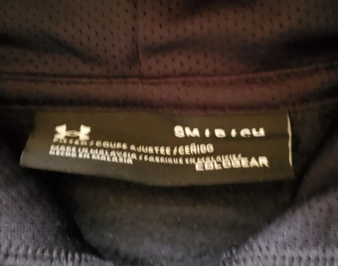 UNDER ARMOUR Hoodie Sweatshirt Mens S Black Grey