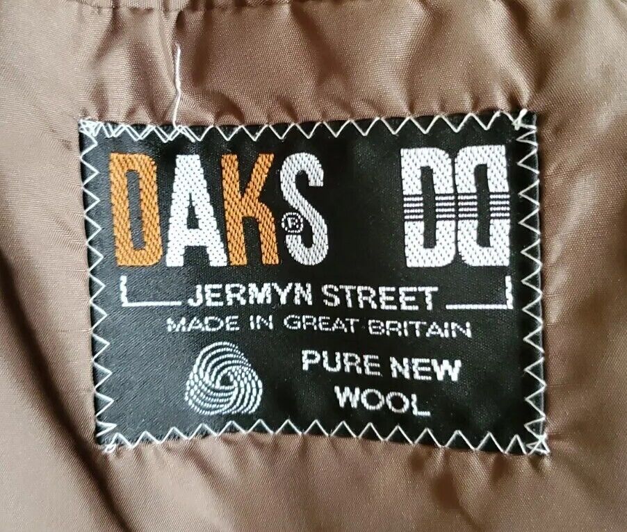 DAKS Tweed Jacket Blazer Mens 38 R Wool Prince Of Wales Check Vintage 90's