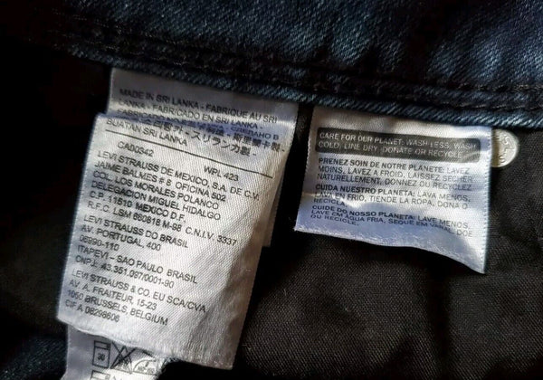 Womens Levis Jeans Demi Curve Skinny W 30 L 32 Blue Denim Red Tab C1