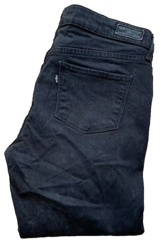 Womens Levis Jeans Slight Curve W 28 L 30 Black Denim Red Tab C17