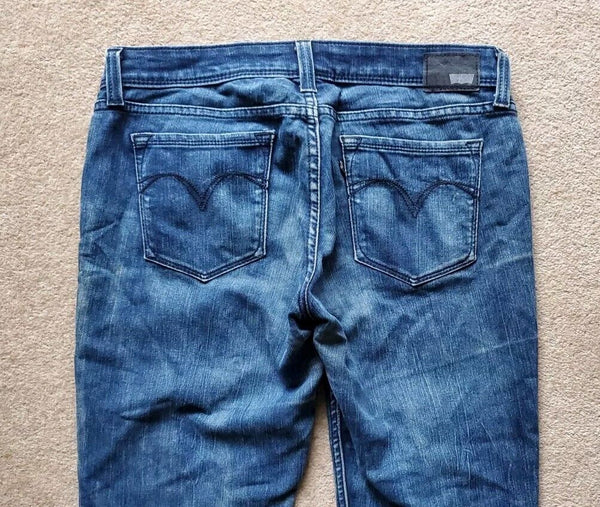 Womens Levis Jeans Demi Curve Skinny W 30 L 32 Blue Denim Red Tab C1