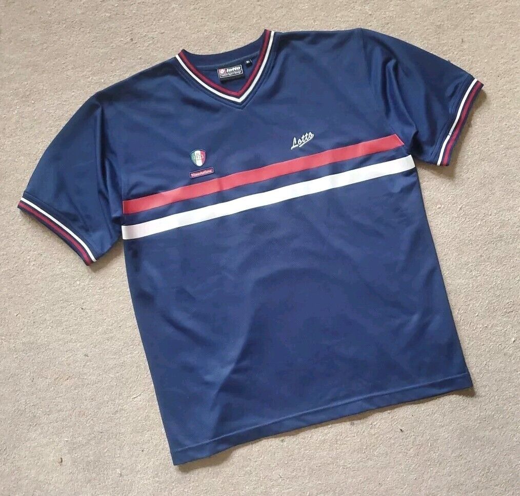 LOTTO Montebelluna Jesey Shirt Mens XL Navy Blue Vintage 1990's - Mint Condition