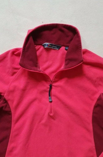 BERGHAUS FLEECE Womens S Quarter Zip Pink