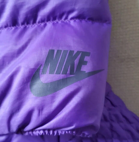 Nike Puffer Jacket Coat Womens M Duck Down Quilted Hooded Deadstock