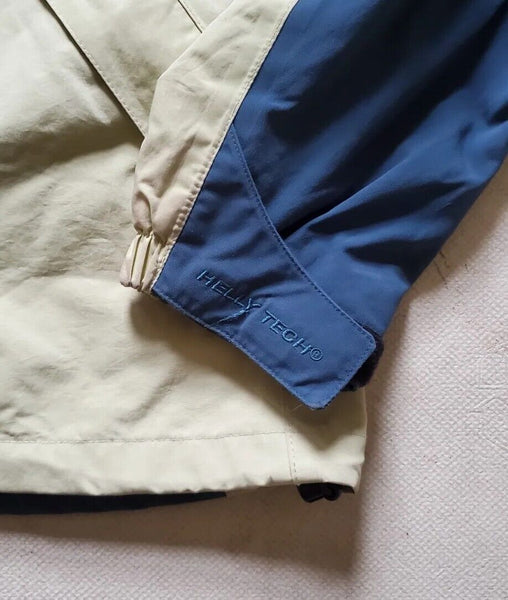 HELLY HANSEN JACKET COAT Mens S Helly Tech Hooded Mesh Lining Sand Blue