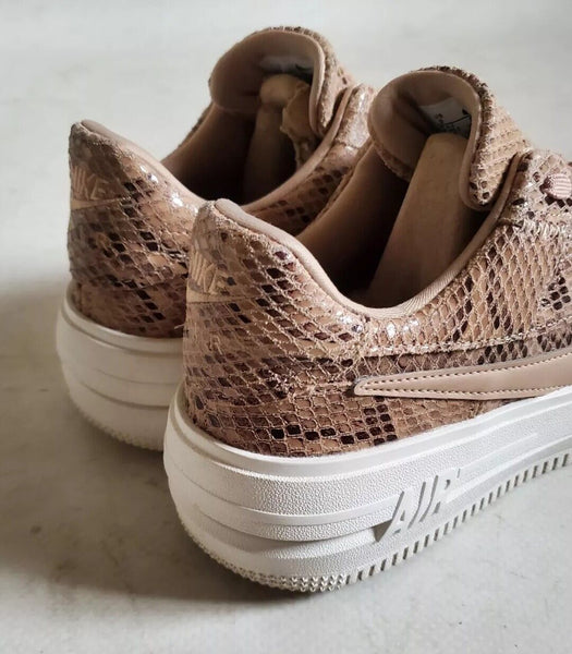 Womens Nike Air Force 1 PLT.AF.ORM Trainers Snakeskin Uk 6.5 Eur 40.5