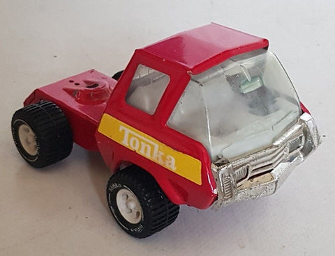 TONKA Semi Truck Cab Red 8 Inch Pressed Steel USA 1970's