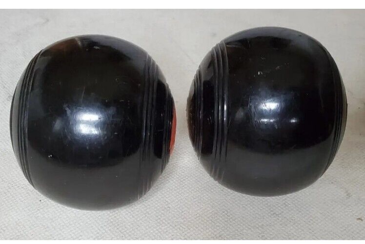 CBBS Crown Green Bowls X 2 Bias 3 Full 5 1/8 Black 3lb 8oz