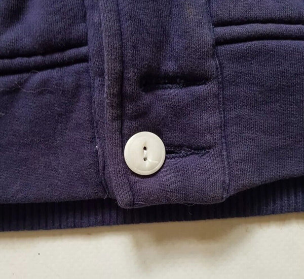 HENRI LLOYD Jacket Mens XL Navy Blue Jersey Shawl Collar - Retro USA Tennis Club