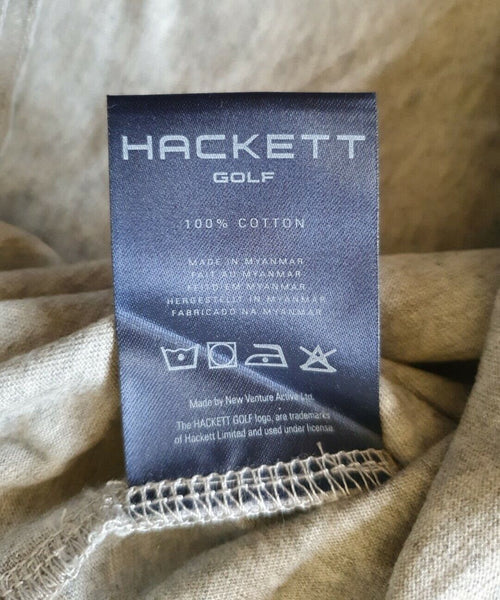 HACKETT Golf T Shirt Tshirt Mens Size M Metal Heather Grey Cotton New With Tags