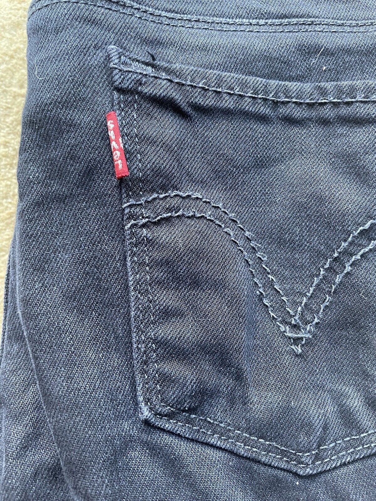 Womens Levis Jeans 571 Slim Fit W 28 L 32 Blue Denim Red Tab C10